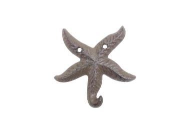 Cast Iron Wall Mounted Decorative Metal Starfish (Option: 4'Hook)