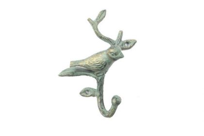Antique Seaworn Bronze Cast Iron 6"" (Option: Decorative Bird Hook)