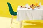 Fabric Chair Set of 4 Kitchen Chairs Dining Chairs Living Room Chairs with Metal Legs Multicolor