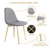Fabric Chair Set of 4 Kitchen Chairs Dining Chairs Living Room Chairs with Metal Legs Multicolor