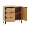 Sideboard Buffet Cabinet with Storage, Wood Coffee Bar Cabinet, Kitchen Buffet Cabinet Cupboard