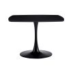 42.1" Table Mid-century Dining Table for 4-6 people With Round Mdf Table Top, Pedestal Dining Table, End Table Leisure Coffee Table