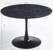 42.1" Table Mid-century Dining Table for 4-6 people With Round Mdf Table Top, Pedestal Dining Table, End Table Leisure Coffee Table