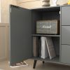 Sideboard Buffet Cabinet with Storage, Wood Coffee Bar Cabinet, Kitchen Buffet Cabinet Cupboard