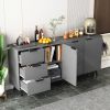 Sideboard Buffet Cabinet with Storage, Wood Coffee Bar Cabinet, Kitchen Buffet Cabinet Cupboard
