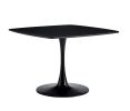 42.1" Table Mid-century Dining Table for 4-6 people With Round Mdf Table Top, Pedestal Dining Table, End Table Leisure Coffee Table