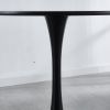 42.1" Table Mid-century Dining Table for 4-6 people With Round Mdf Table Top, Pedestal Dining Table, End Table Leisure Coffee Table