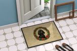 Poodle Christmas Doormat Front Door Mat Indoor Outdoor Rugs for Entryway, Non Slip Washable Low Pile, 24H X 36W