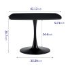 42.1" Table Mid-century Dining Table for 4-6 people With Round Mdf Table Top, Pedestal Dining Table, End Table Leisure Coffee Table