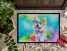 Westie Doormat Front Door Mat Indoor Outdoor Rugs for Entryway, Non Slip Washable Low Pile, 24H X 36W