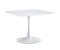 42.1" Table Mid-century Dining Table for 4-6 people With Round Mdf Table Top, Pedestal Dining Table, End Table Leisure Coffee Table