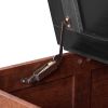 Farmhouse Coffee Table, Square Wood Center Table with Large Hidden Storage Compartment for Living Room
