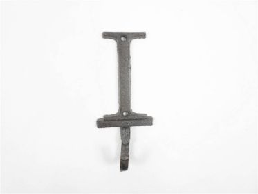 Cast Iron Alphabet Wall Hook 6"" (Letter: I)