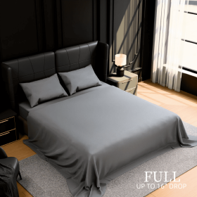 Bedding Full Bed Sheets Set - 4 Piece Bedding - Brushed Microfiber - Shrinkage And Fade Resistant - Easy Care -Full (Color: grey)