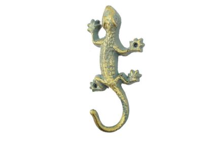 Antique Seaworn Bronze Cast Iron 6"" (Option: Lizard Hook)