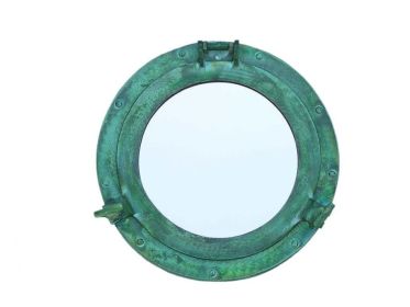 Brass Deluxe Class Titanic Shipwrecked Decorative Ship Porthole Mirror (size: 12"")