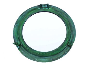 Brass Deluxe Class Titanic Shipwrecked Decorative Ship Porthole Mirror (size: 20"")