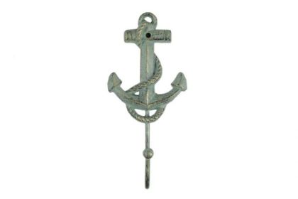 Antique Bronze Cast Iron Anchor Hook (size: 7"")