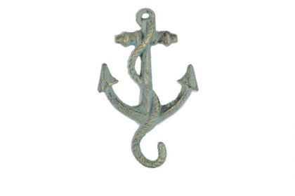 Antique Bronze Cast Iron Anchor Hook (size: 5"")