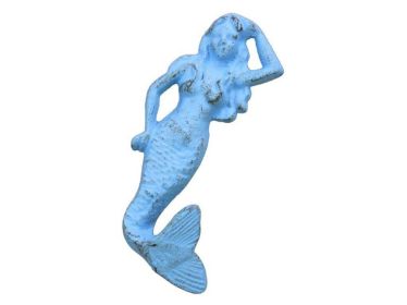Rustic Light Blue Cast Iron (Option: Mermaid Hook 6"")