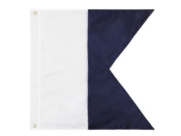 Authentic Nautical Alphabet Navy Code Signal Flag 24"" - Outdoor Use (Letter: A)