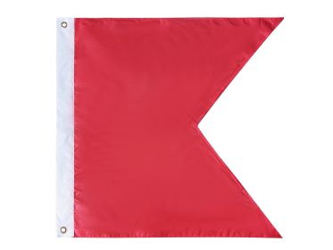 Authentic Nautical Alphabet Navy Code Signal Flag 24"" - Outdoor Use (Letter: B)