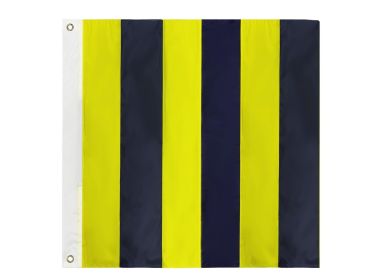 Authentic Nautical Alphabet Navy Code Signal Flag 24"" - Outdoor Use (Letter: G)