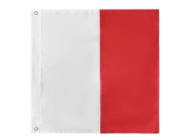 Authentic Nautical Alphabet Navy Code Signal Flag 24"" - Outdoor Use (Letter: H)