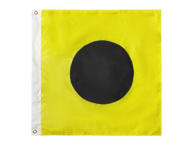 Authentic Nautical Alphabet Navy Code Signal Flag 24"" - Outdoor Use (Letter: I)