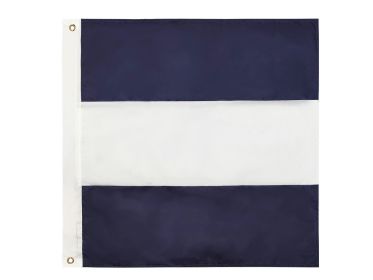 Authentic Nautical Alphabet Navy Code Signal Flag 24"" - Outdoor Use (Letter: J)