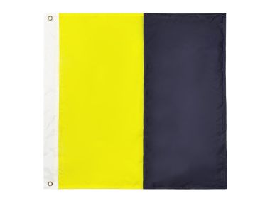 Authentic Nautical Alphabet Navy Code Signal Flag 24"" - Outdoor Use (Letter: K)