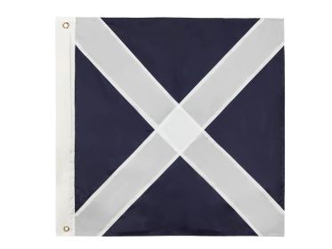 Authentic Nautical Alphabet Navy Code Signal Flag 24"" - Outdoor Use (Letter: M)