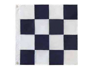 Authentic Nautical Alphabet Navy Code Signal Flag 24"" - Outdoor Use (Letter: N)