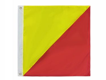Authentic Nautical Alphabet Navy Code Signal Flag 24"" - Outdoor Use (Letter: O)