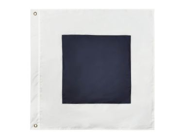 Authentic Nautical Alphabet Navy Code Signal Flag 24"" - Outdoor Use (Letter: S)