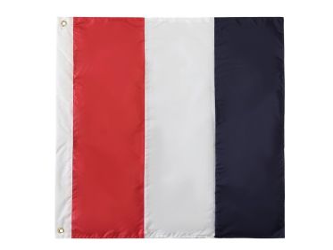 Authentic Nautical Alphabet Navy Code Signal Flag 24"" - Outdoor Use (Letter: T)