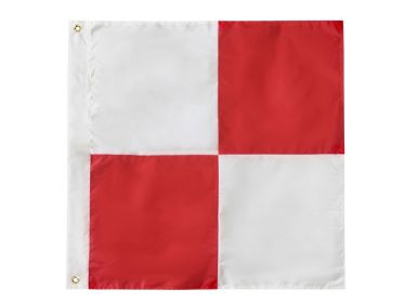 Authentic Nautical Alphabet Navy Code Signal Flag 24"" - Outdoor Use (Letter: U)