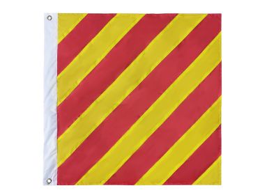 Authentic Nautical Alphabet Navy Code Signal Flag 24"" - Outdoor Use (Letter: Y)