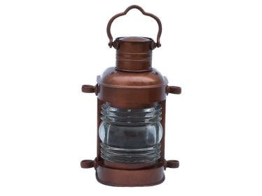 Antique Copper Masthead Oil Lamp (size: 14"")