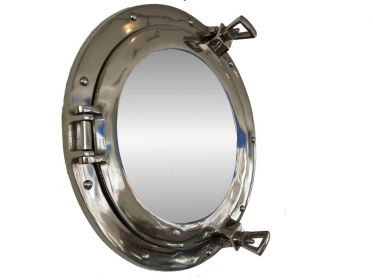 Chrome Decorative Ship Porthole Mirror (size: 12"")