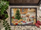 Poodle Christmas Doormat Front Door Mat Indoor Outdoor Rugs for Entryway, Non Slip Washable Low Pile, 24H X 36W