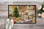 Poodle Christmas Doormat Front Door Mat Indoor Outdoor Rugs for Entryway, Non Slip Washable Low Pile, 24H X 36W