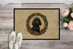 Poodle Christmas Doormat Front Door Mat Indoor Outdoor Rugs for Entryway, Non Slip Washable Low Pile, 24H X 36W