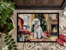 Poodle Christmas Doormat Front Door Mat Indoor Outdoor Rugs for Entryway, Non Slip Washable Low Pile, 24H X 36W