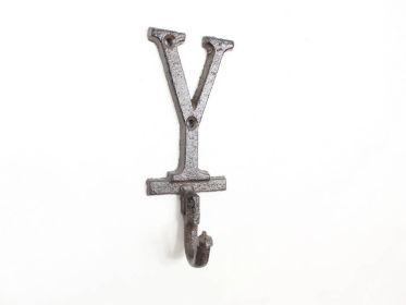 Cast Iron Alphabet Wall Hook 6"" (Letter: Y)