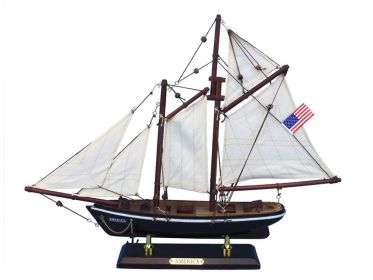 Wooden America Model Sailboat Decoration (Option: 16"")