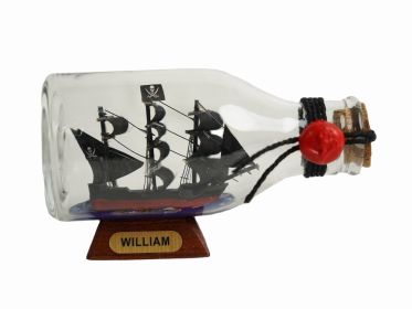 Calico Jack's The William Pirate Ship in a Bottle (size: 5"")