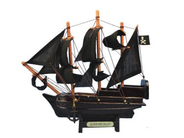 Wooden Captain Kidd's Adventure Galley Model Pirate Ship (Option: 7"")