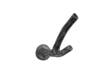 Rustic Silver Cast Iron Tree Branch Double Decorative Metal Wall Hooks (Option: Size)