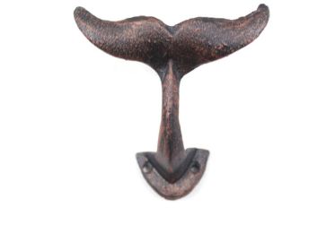 Rustic Copper Cast Iron (Option: Decorative Whale Tail Hook 5"")